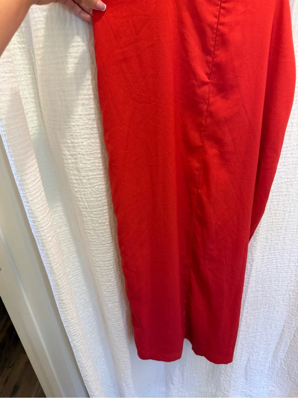 Abercrombie & Fitch Red Twist-Front Cutout Maxi Dress